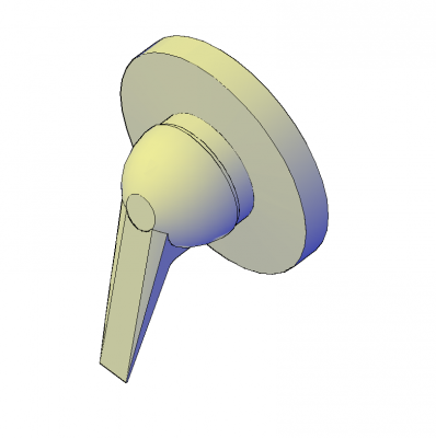 Einhebel-Brausebatterie 3D DWG Modell
