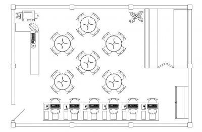 Internet Cafe Design dwg