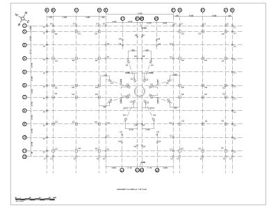 Free AutoCAD 2D Editable Drawings for Multistoried Shopping Mall Basement Column layout Plan