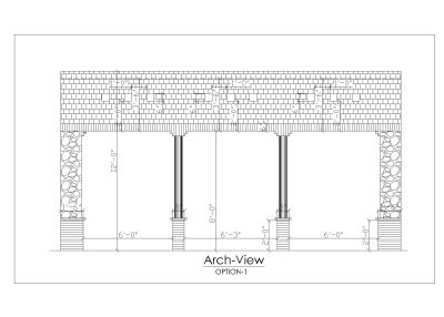 Free AutoCAD 2D Editable Drawings for Arches Design of Verandahs & Balconies_1