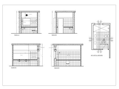 Free AutoCAD 2D Editable Drawings for Asian Style Bathroom Details OP_ 3
