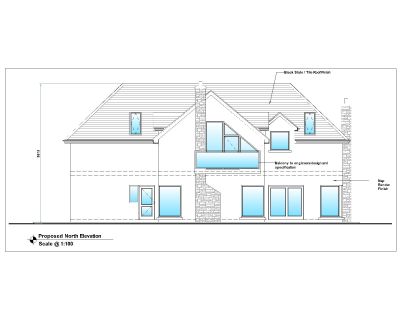 Free AutoCAD file Northe Side Elevation forr Tinny House Europen