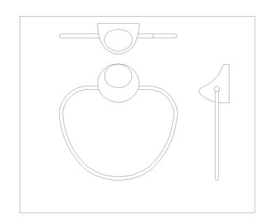 Free “AutoCAD file with multiple units for Bathroom Accessories 22”