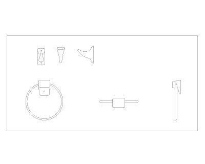 Free “AutoCAD file with multiple units for Bathroom Accessories 27”