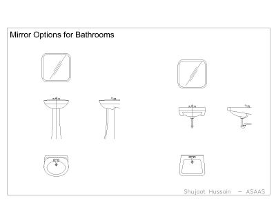 Free “AutoCAD drawings for Bathroom Mirrors 04”
