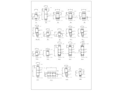 Free AutoCAD 2D Editable Drawings for Beam Reinforcement Cross Section Details - 2