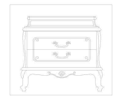 Free AutoCAD 2D Editable Drawings for Bookcases & Dressers_ 11