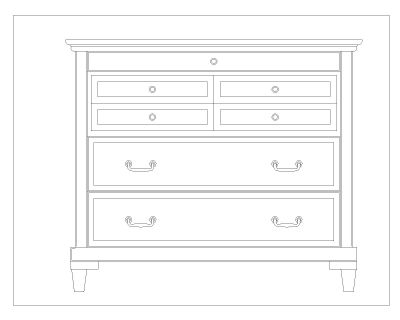 Free AutoCAD 2D Editable Drawings for Bookcases & Dressers_ 7
