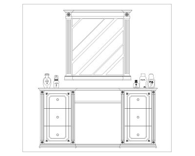 Free AutoCAD 2D Editable Drawings for Bookcases & Dressers_ 9.1