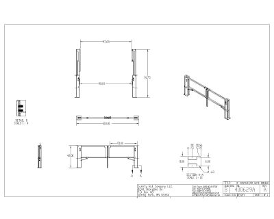 Free 2D & 3D Drawing of Cantilever Single Gate Option-3