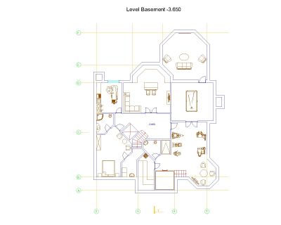 Free AutoCAD 2D Drawings for Castle Design Architectural Floor Plan (1)