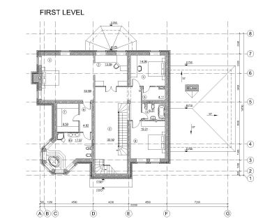 Free AutoCAD 2D Drawings for Castle Design Architectural Floor Plan - 5