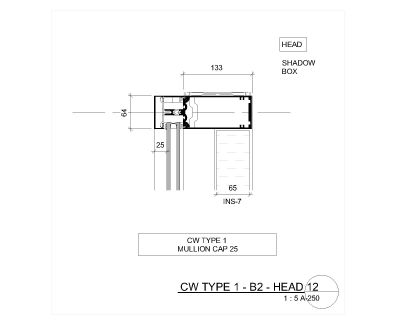 Free AutoCAD 2D Editable Drawings for Curtain Wall and Window Jamb Detail - 2