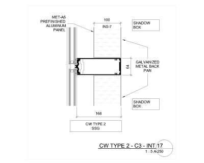 Free AutoCAD 2D Editable Drawings for Curtain Wall and Window Schedule Type 1 C-3
