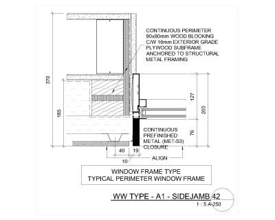 Free AutoCAD 2D Editable Drawings for Curtain Wall and Window Schedule Type A1 Detail_2