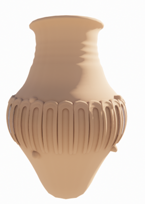  Brown ceramic big vase revit family