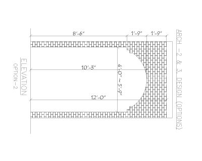 Free AutoCAD 2D Editable Drawings for Different Arches for Building Exteriors - 5