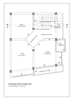 Double Story Shops First Plan CAD Block – DWG AutoCAD Editable Drawing (Free Download)