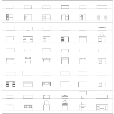 Coiffeuses CAD collection dwg