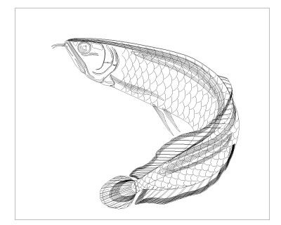 Free AutoCAD Drawing of Fishes are Moving Symbols-1” 