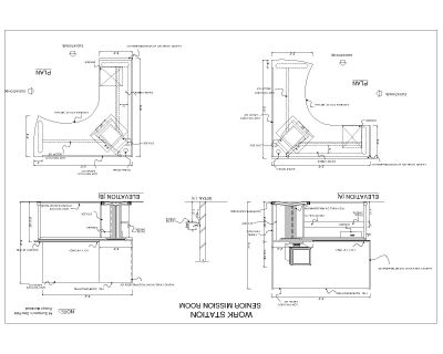 Free AutoCAD 2D Drawings for “Work Station Design with MDF Wooden & Polished-13