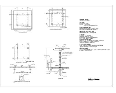 Free AutoCAD Drawing of Guard Tower-Foundation, Slab & Roof