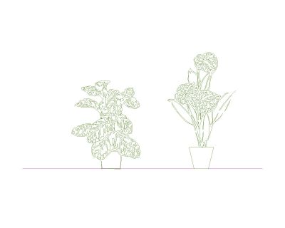 House using Decoration Flowers-15 CAD Block – DWG AutoCAD Editable Drawing (Free Download)