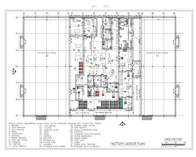 Juice Factory Shed Design Layout Plan-1- CAD Block – DWG AutoCAD Editable Drawing (Free Download)