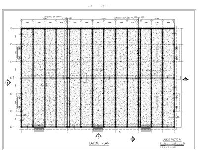 Juice Factory Shed Design Layout Plan-2- CAD Block – DWG AutoCAD Editable Drawing (Free Download)