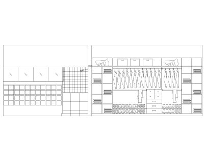 Free AutoCAD Drawing of Kitchen Interior Sectional Views with Fixtures - 7