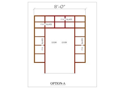 Main Entry Doors Option-A_ CAD Block DWG AutoCAD Editable Drawing (Free Download)