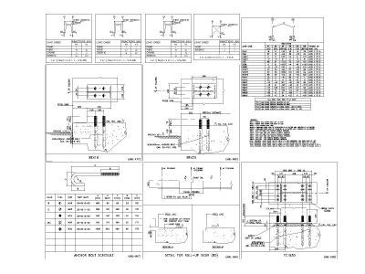 Free AutoCAD 2D Editable Drawings for Mantinance Garage Anchor Bolt Details-1