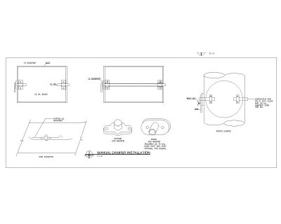Manual Damper Installation Details CAD Block DWG AutoCAD Editable Drawing (Free Download)