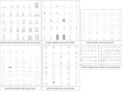Office design CAD bundle dwg 