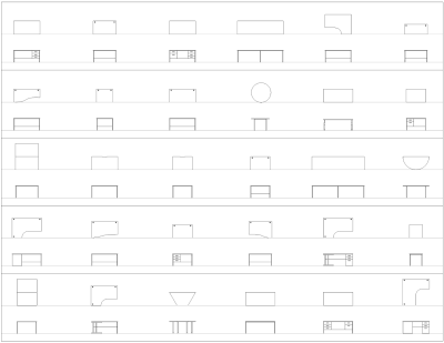 Office desks CAD collection dwg