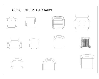 Free AutoCAD 2D Office Chairs Designs-11