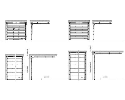 Overhead Roll Up Door-Model Architectural Drawing. CAD block in DWG format free download.