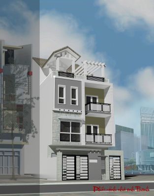 Town house 7.0MX20M 4 Floors AutoCAD