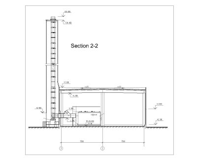 Power Unit Detailed Section 2-2 CAD Block DWG AutoCAD Editable Drawing (Free Download)