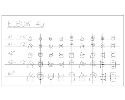 PVC Pipe Fittings Fixtures-1 CAD Block DWG AutoCAD Editable Drawing (Free Download)