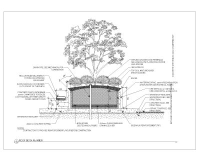 Roof Deck Planter Details CAD Block DWG AutoCAD Editable Drawing (Free Download)