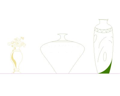 Free AutoCAD 2D Editable Drawings for Side Views of the Planters Elevations - 10