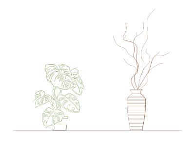 Free AutoCAD 2D Editable Drawings for Side Views of the Planters Elevations - 16