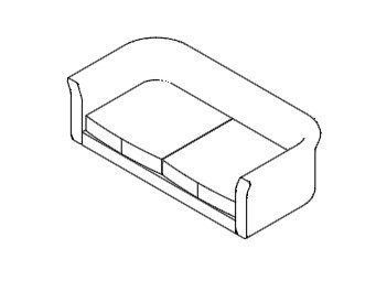 Isometric sofa.dwg drawing