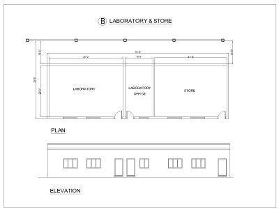 Steel Industry Laboratory & Store-3. CAD block in DWG format free download.