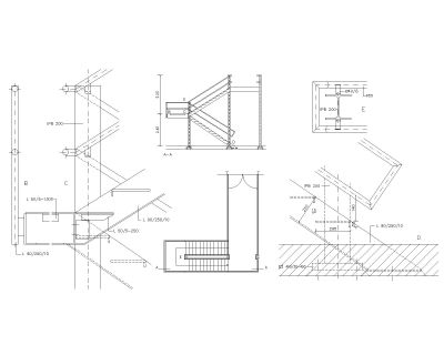 Steel Structure Staircase Detailed Drawing-1. CAD block in DWG format free download.