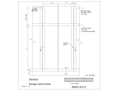 Storage Cabinet Detail-Model. CAD block in DWG format free download.