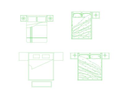 Free AutoCAD 2D Editable Drawings for Stylish Bed Plan - 4