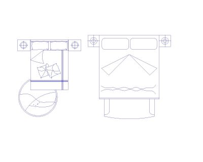 Free AutoCAD 2D Editable Drawings for Stylish Bed Plan - 6