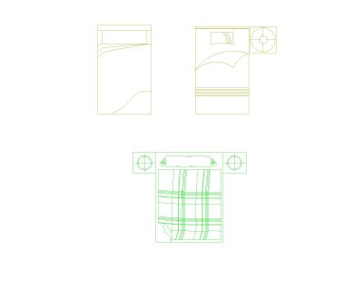 Free AutoCAD 2D Editable Drawings for Stylish Bed Plan - 8